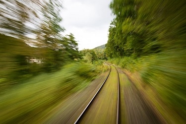 Blurringly fast movement on a train