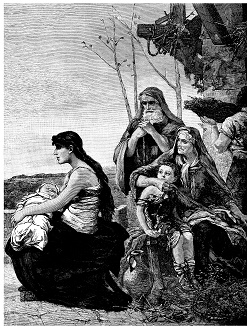 Abraham, Hagar, Ishmael, Sarah, and Isaac