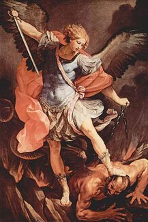 Archangel Michael defeating Satan
